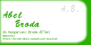 abel broda business card